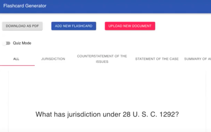 Orrick - Case Information Extraction and Flashcard Generation