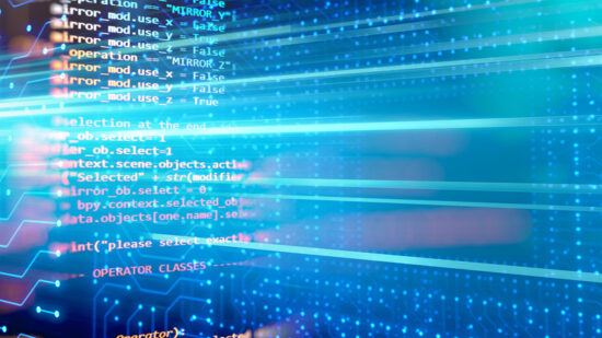 Programming code abstract technology background of software developer and Computer script