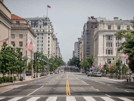 Empty City Streets - Washington DC during Coronavirus