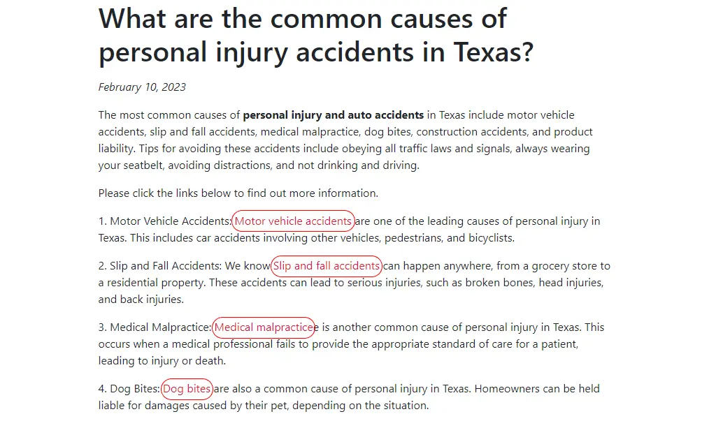 an example of cross linking