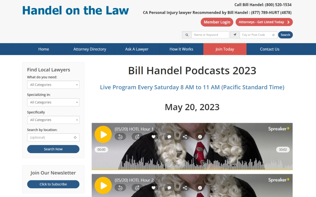 Handel on the Law screenshot