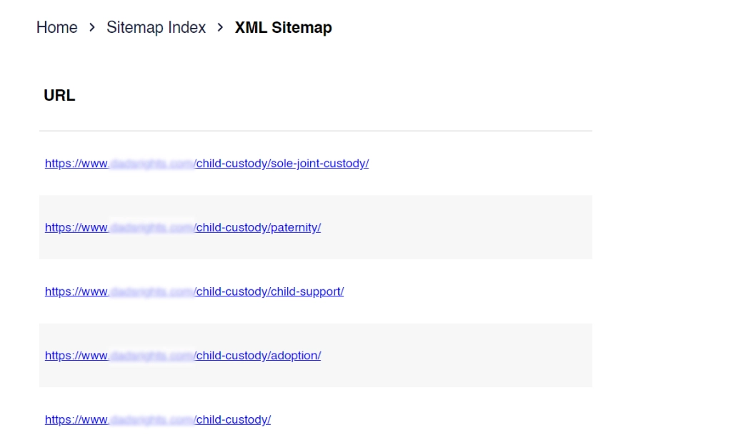 Law firm URLs example