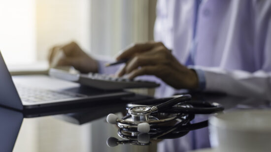 Doctor in white coat