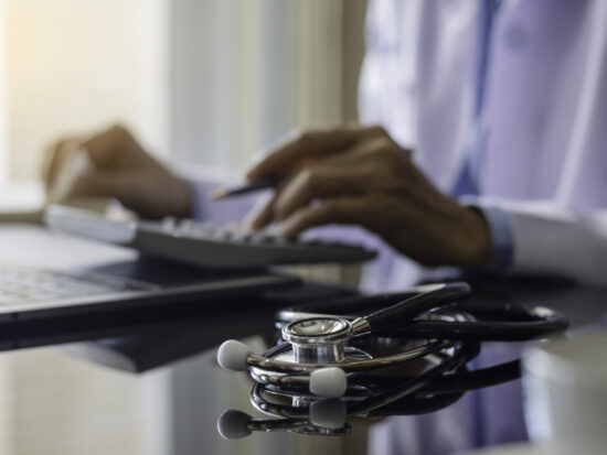 Doctor in white coat