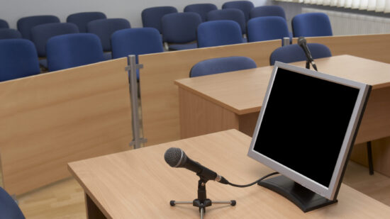 Interior,View,Of,Court,Room,Office,Conference,Table