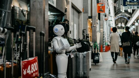 Robot in Shopping Mall in Kyoto