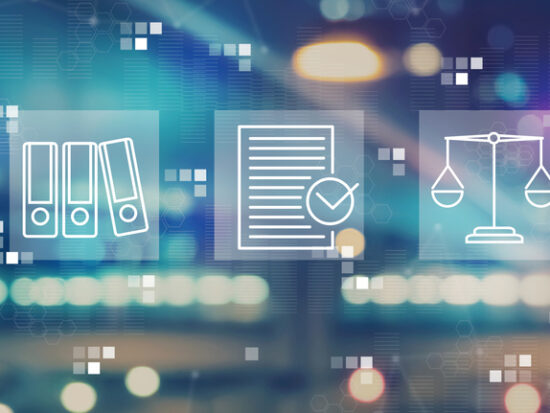 Compliance theme with blurred city lights