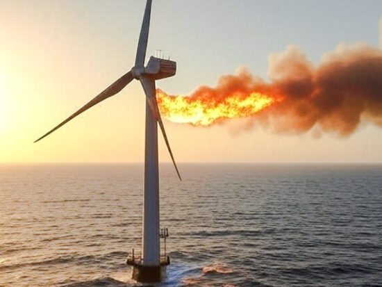 Wind Turbine on Fire