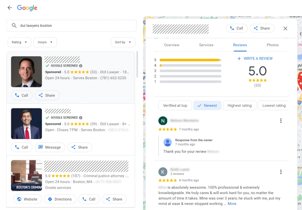 Criminal Defense Law Firm Reviews