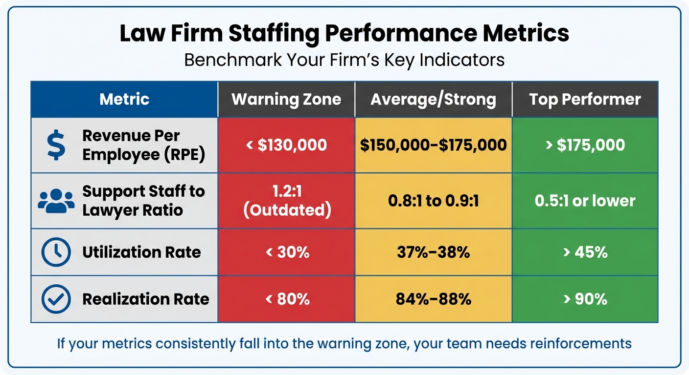 Key Law Firm Performance Metrics: Warning Zones vs Top Performers