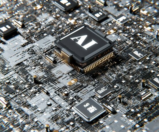 3D render of AI and GPU processors