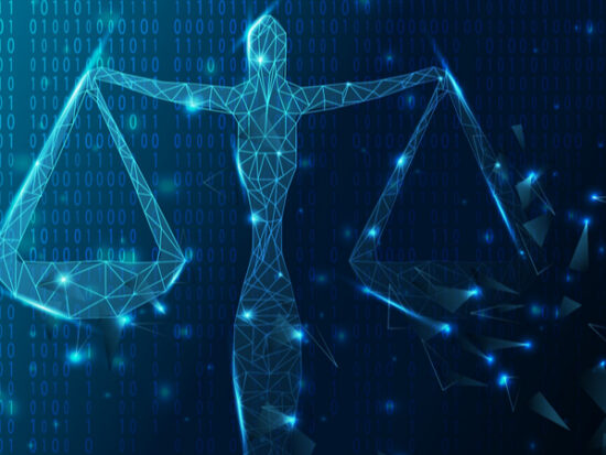 Binary code background vector illustration, blockchain and legal, made of triangle shape, crushing and fading in the dark-shutterstock_1299146458