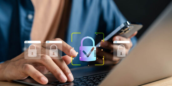 Secure login authentication system with biometric approval and digital identity verification.