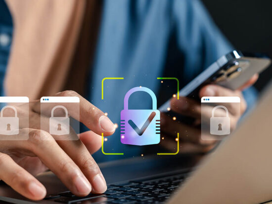 Secure login authentication system with biometric approval and digital identity verification.