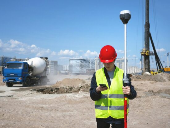 Precise positioning on construction site