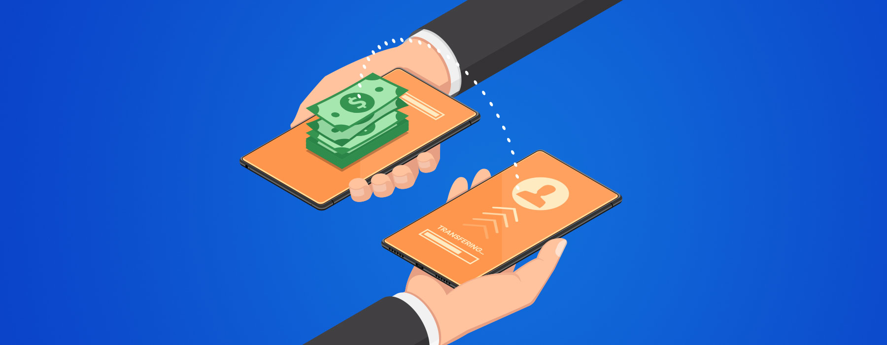 lawyer exchanging fee with client