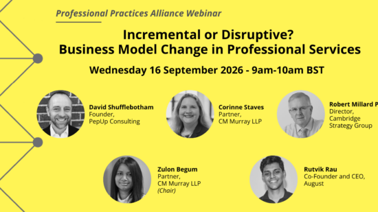 PPA Webinar Incremental or Disruptive Business Model Change in Professional Services