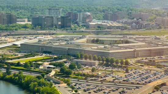 A view of The Pentagon, from the air